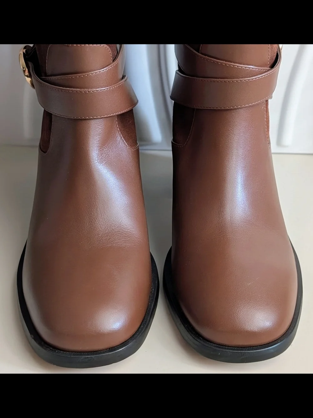 Stuart Weitzman Benni Riding Boot 55 Deep Coffee Suede Leather NWT 8